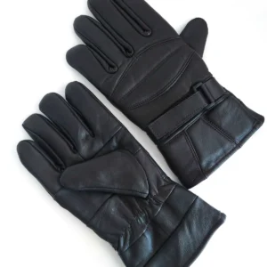 Durable Men's Sheep Leather Winter Gloves // Black