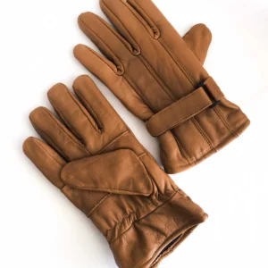 Durable Men's Sheep Leather Winter Gloves // Brown