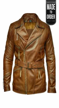 Hawkeye | Men's Brown Double Breasted Vintage Coat S012 - Image 4