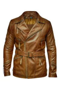 Hawkeye | Men's Brown Double Breasted Vintage Coat S012