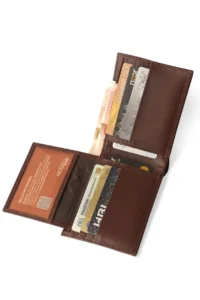 Plain Bifold Nappa Leather Wallet - Image 8